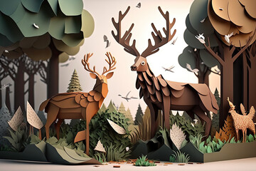 Paper craft style imagery  