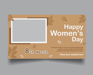 International women's day social media banner and web banner