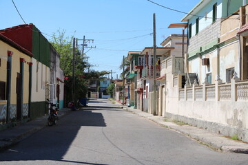 Fototapeta na wymiar Street in Cojimar, Cuba Caribbean