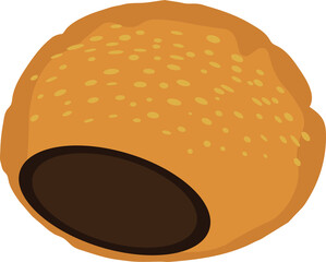 Chocolate Filled Bread icon. 