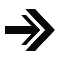 Arrow icon. Modern simple arrow or cursor. Directional arrow flat style isolated on white background. Vector illustration