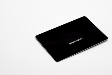 black plastic card on white