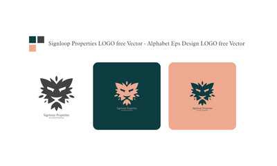 Signloop Properties LOGO free Vector - Alphabet Eps Design LOGO free Vector
