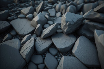 Fototapeta premium Gray Stone background. Illustration AI Generative