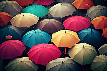 Umbrella Crowd - Generative Ai