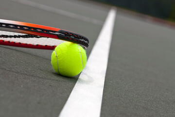 Tennis Balls and Racket