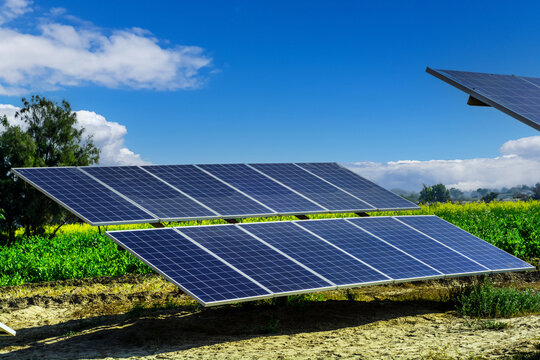 Solar panels for irrigation in the desert