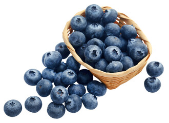 Group of fresh blueberries - obrazy, fototapety, plakaty