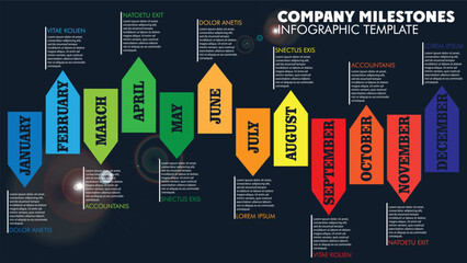 Company Milestones Infographic Template