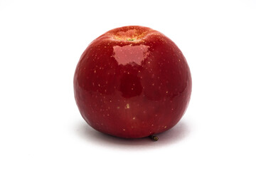 detailed red apple isolated on white