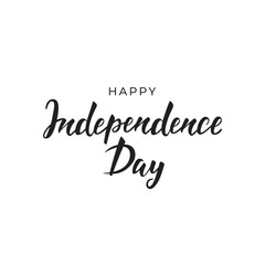Happy Independence Day vector handwritten inscription.