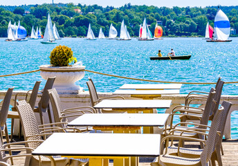 Cafe at a port in italy