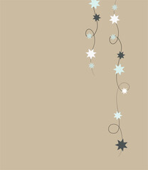 cute and delicate stars on a dark background