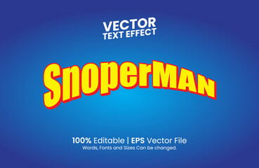 Editable Snoperman Text Effect Template