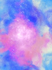 Fototapeta na wymiar Aesthetic Rainbow pastel Galaxy shining star Background