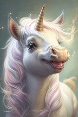 Young baby unicorn