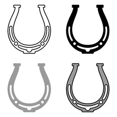 Horseshoe in flat style isolated