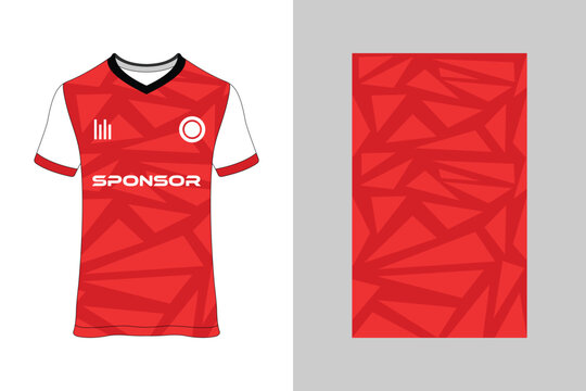 T Shirt Sports Design Template, Soccer Jersey Mockup For football Club