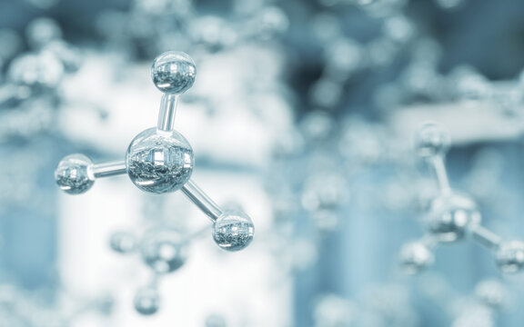ch3 methane atom concept image for science visualization  - 3d illustration, 3d rendering