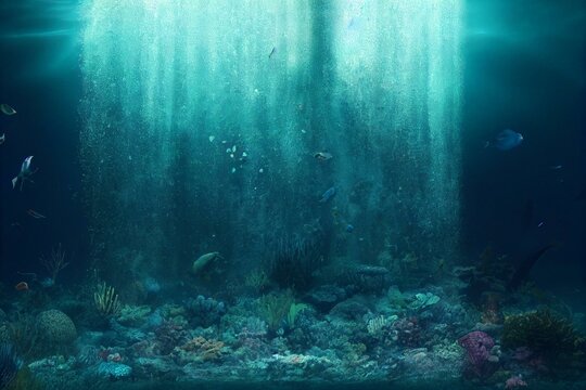 Underwater Paradise, generative ai © Mother