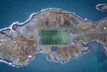 lofoten island football field,Henningsvaer Stadion