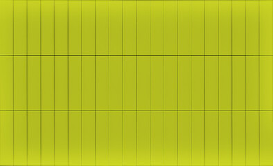 Background of yellow long tiles with vertical lines. Yellow color wall background