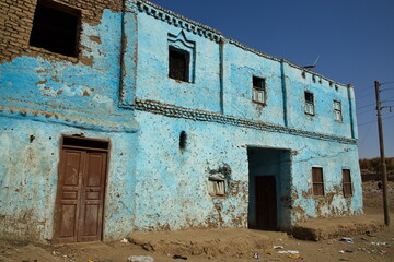 Old house at the archeological site Elkab, Egypt, Africa
