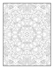 Mandala coloring page KDP interior. Coloring page mandala background. Adult coloring page with flowers pattern. Black and white doodle wreath. Floral mandala. Mandala. Mandala Coloring Page for Adults