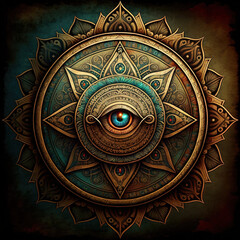 Naklejka premium Mandala colorful 