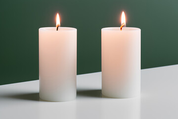 Generative AI of the glass jar with handmade candle