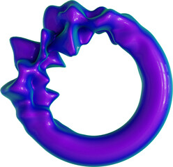 3d rendering. Abstract geometric shapes illustration. Modern minimal colorful objects isolated on transparent background