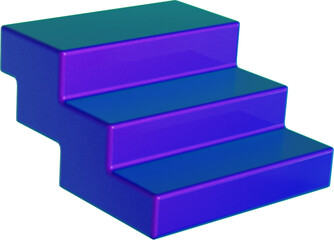 3d rendering. Abstract geometric shapes illustration. Modern minimal colorful objects isolated on transparent background