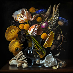 still life bouquet generation AI tool