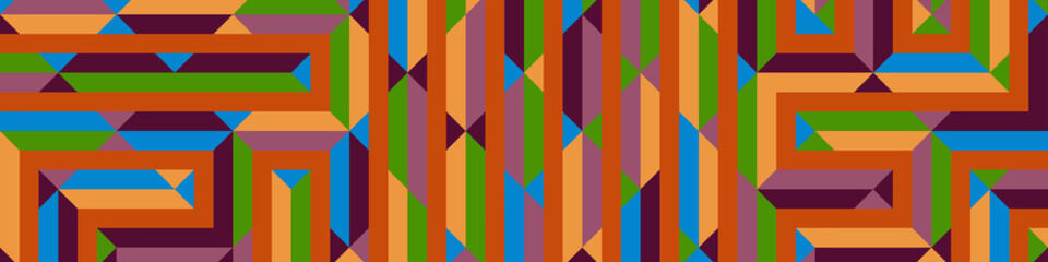 Color Rhombus tile tessellation pattern illustration
