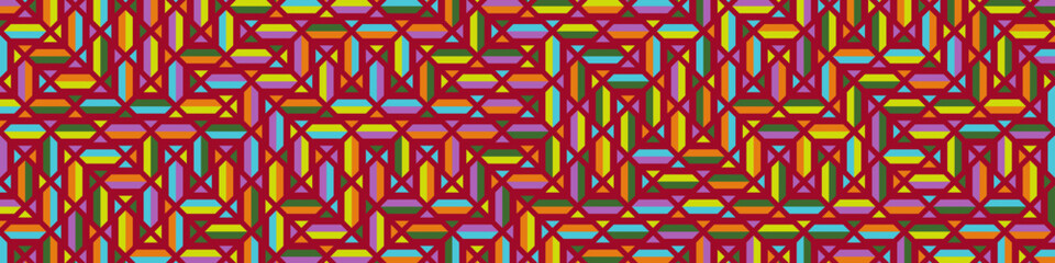 Color Rhombus tile tessellation pattern illustration