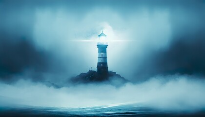 Mystical Lighthouse on the sea