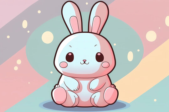 cute easter bunny background 