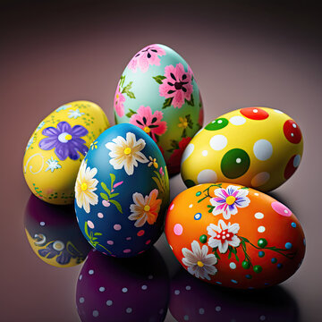 Easter Eggs pastel color