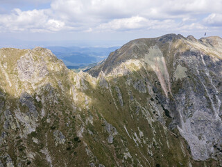 Aerial view of Rila Mountain around Lovnitsa peak, Bulgaria