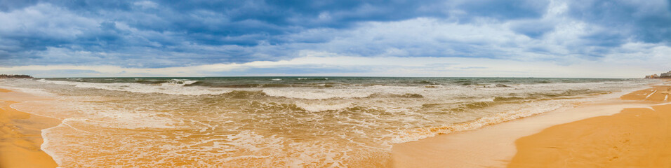mediterranean sea and beach in italy