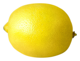 png. yellow ripe lemon close-up. isolate.