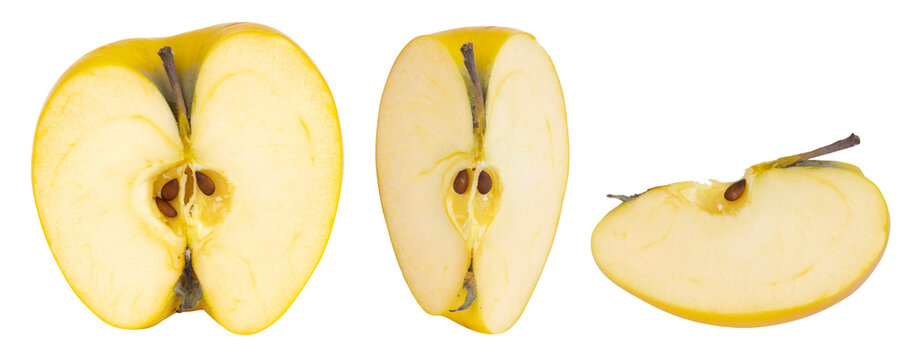 Pomme coup&eacute;e en quartier