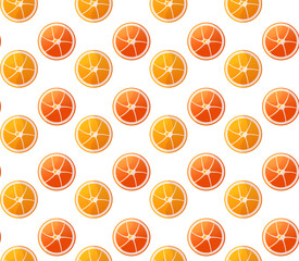 Orange seamless pattern, colorful bright orange, hand drawn vector illustration