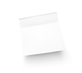 Paper note stick mockup. Vector illustration on white background. Can be use for your design, presentation, promo, adv. EPS10.