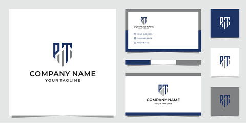 Obraz premium Law Firm With PT Initials Logo Design 3