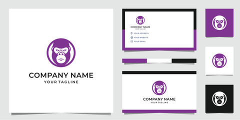 Fototapeta premium Gorilla Simple Badge Logo Design