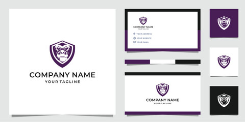 Gorilla Simple Badge Logo Design 3