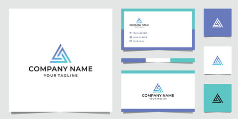 Triangle Abstract Line Logo Design