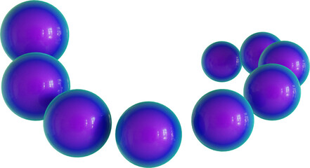 3d rendering. Abstract geometric shapes illustration. Modern minimal colorful objects isolated on transparent background