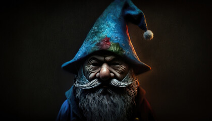 creepy garden gnome, magician